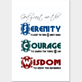 Serenity Prayer Posters and Art